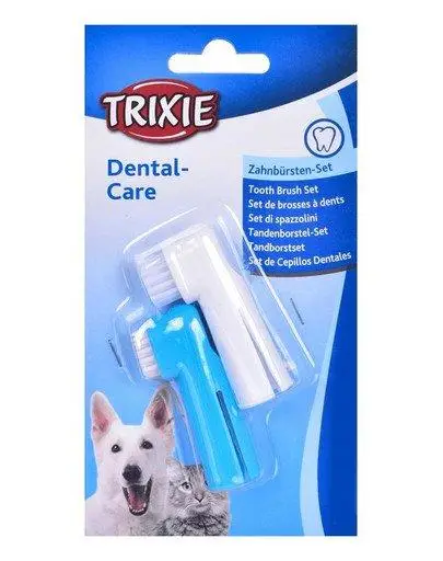 Набір: зубна щітка-напалечник та масажна щітка-напалечник Trixie