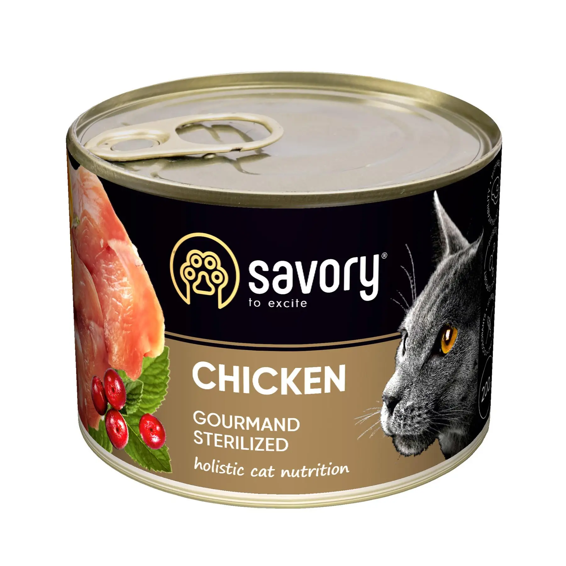 Вологий корм для котів Savory Gourmand Sterilized Chicken
